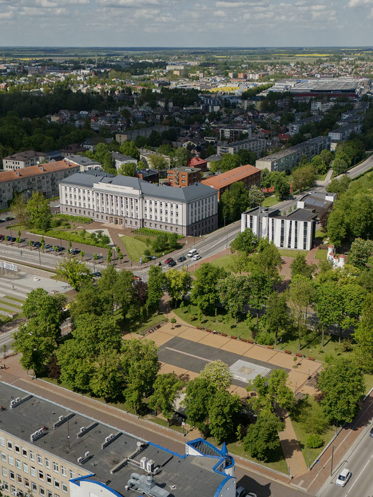 Šiaulių miesto centro panorama